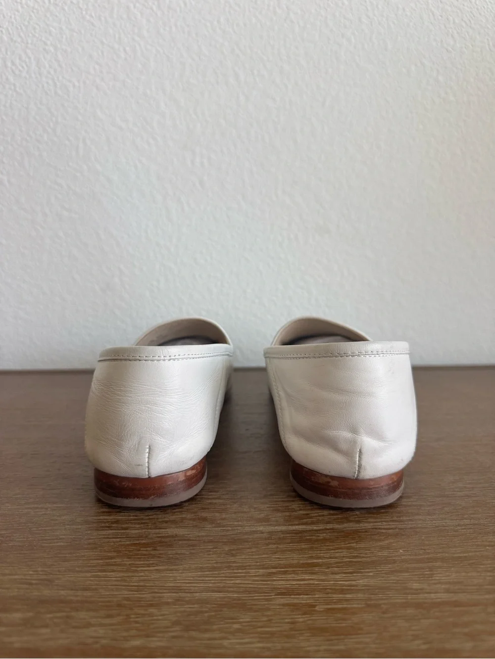 Sam Edelman Cream Leather Loafers